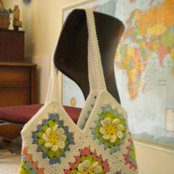 Crochet openwork summer bag