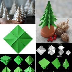 Christmas tree made from waste material