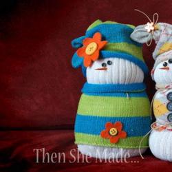 How to make a snowman from a sock